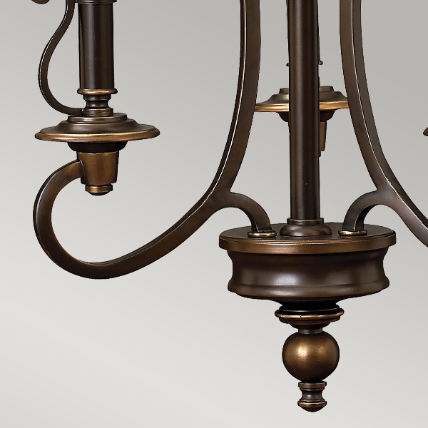 Plymouth 3 Licht-Kronleuchter - Alte Bronze der Firma Elstead