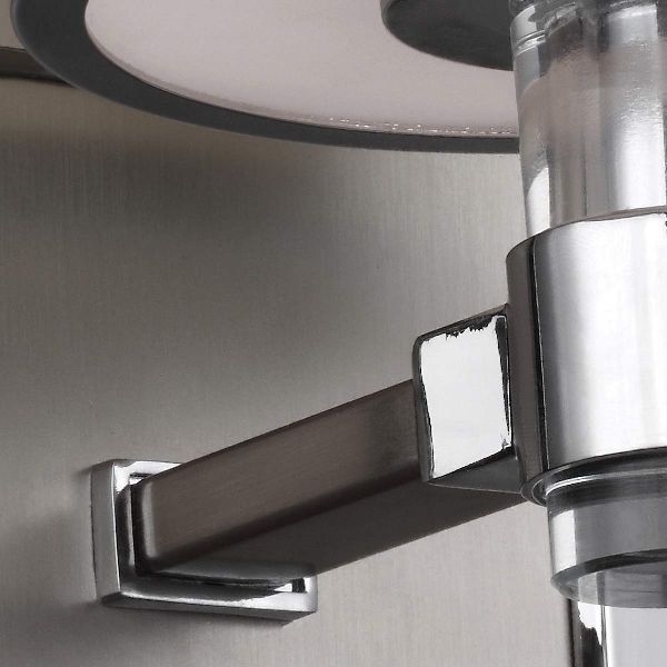 Prospect Park 1 leichte Wandleuchte - Satin Nickel mit Chrom der Firma Elstead