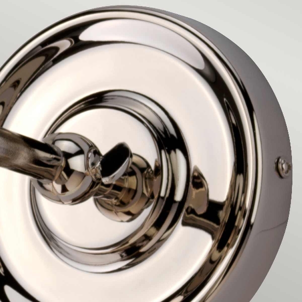 Provence 1 leichte Wandleuchte - Nickel poliert der Firma Elstead