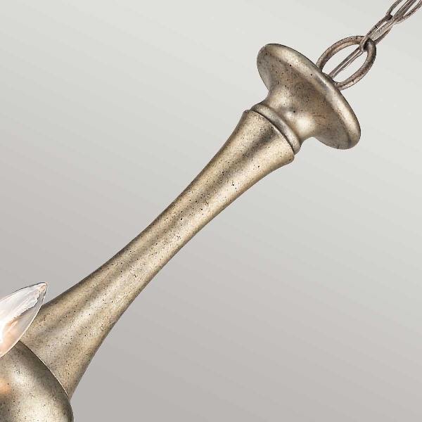 Rosalie 5 Licht Kronleuchter - Sterling Gold der Firma Elstead