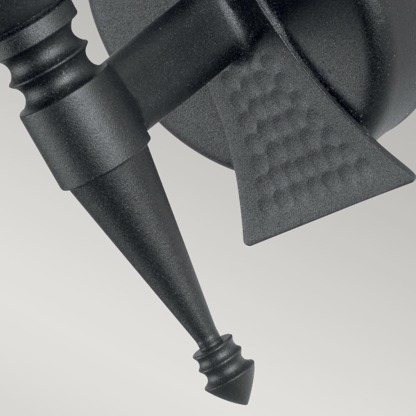 Saxon 1 leichte Wandleuchte - Schwarz der Firma Elstead