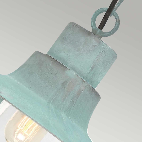 Sheldon Guirlande lumineuse 1 lanterne - Verdigris der Firma Elstead
