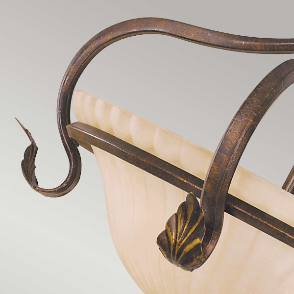 Sonoma Valley 3 Light Semi-Flush - Écaille de tortue vieillie der Firma Elstead