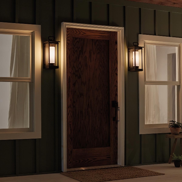 South Hope 1 Licht Medium Wandlaterne - Rubbed Bronze der Firma Elstead