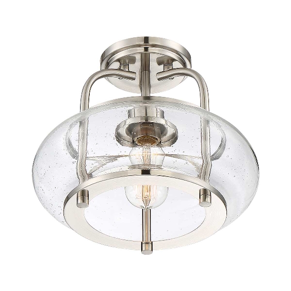 Trilogy 1 Leuchte halb bündig - Nickel gebürstet der Firma Elstead