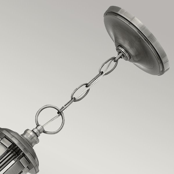 Truman 5armiger Kronleuchter - Antik Nickel der Firma Elstead