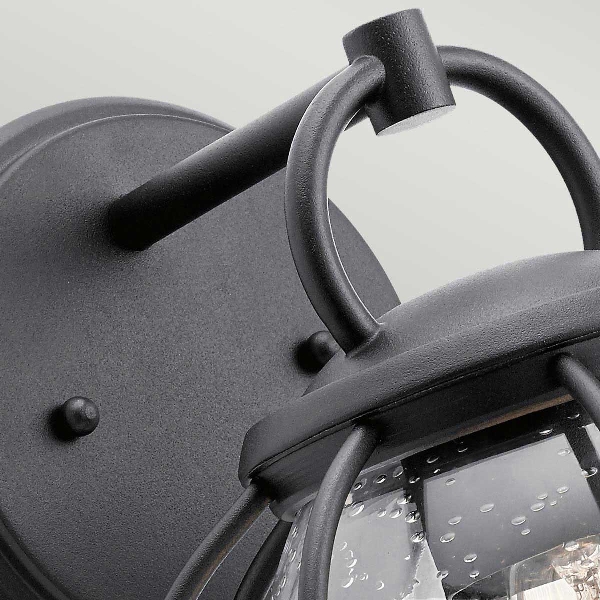 Vandalia 1 leichte Wandlaterne - Schwarz strukturiert der Firma Elstead