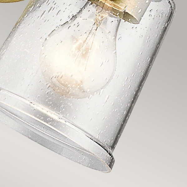 Waverly 1 leichte Wandleuchte - Naturmessing der Firma Elstead