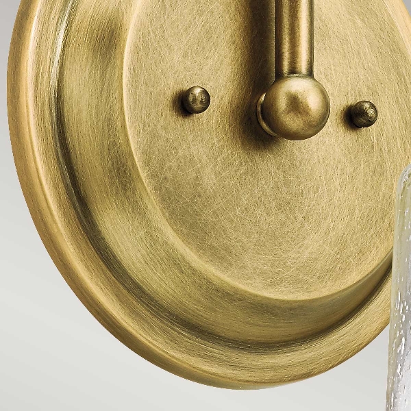 Waverly 1 leichte Wandleuchte - Naturmessing der Firma Elstead