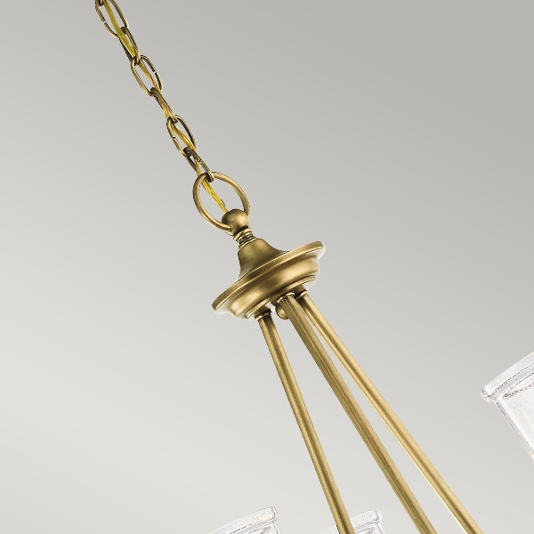 Waverly 3-Licht-Kronleuchter - Naturmessing der Firma Elstead