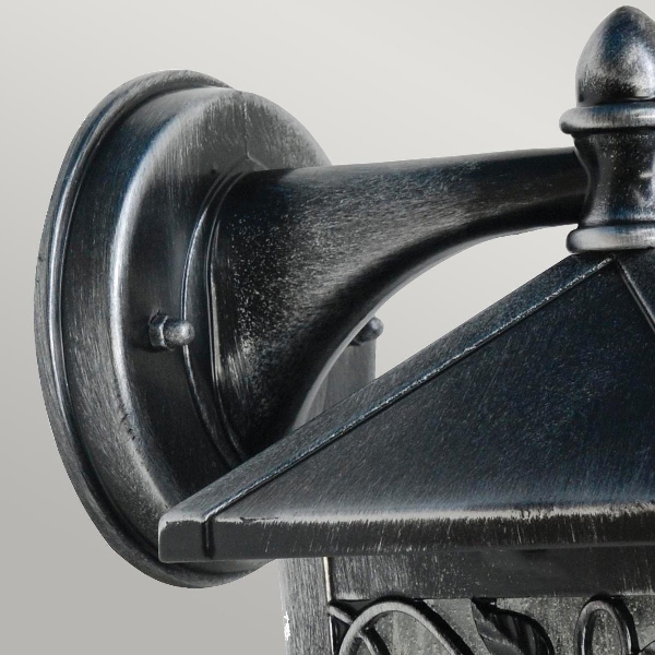 Winchcombe 1 leichte Wandlaterne - Schwarz/Silber der Firma Elstead