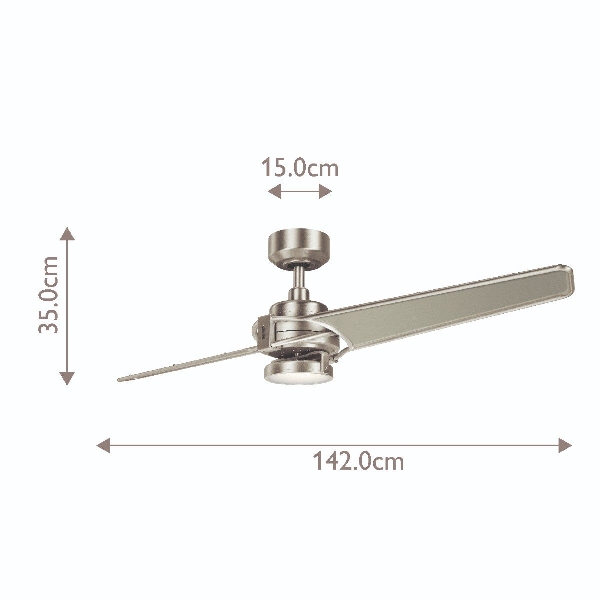Xety - 56in / 142cm Ventilator - Gebürstetes Nickel der Firma Elstead