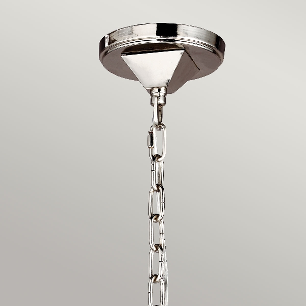 Diamond 4 Light Large Pendelleuchte - Nickel poliert der Firma Elstead