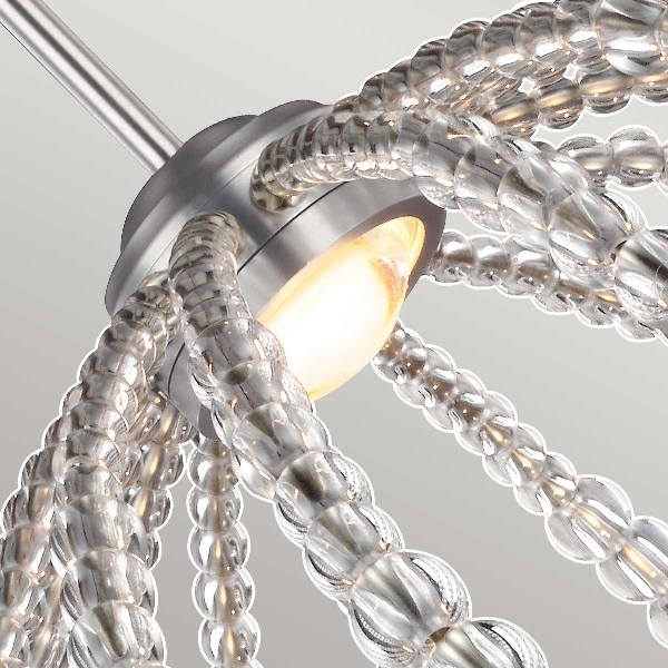 Oberlin Medium LED Pendelleuchte - Satin Nickel der Firma Elstead