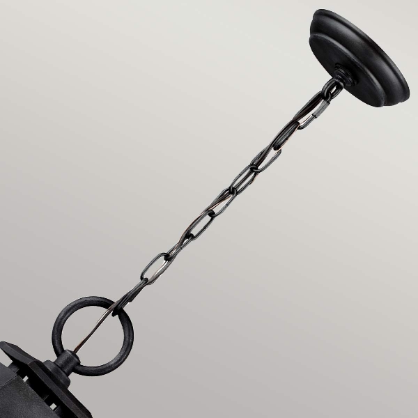 Shepherd 1 Light Large Chain Laterne - Dunkel verwittertes Zink der Firma Elstead