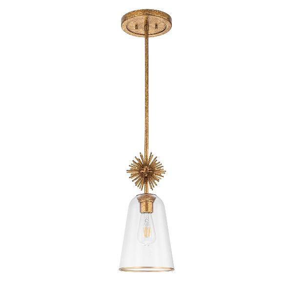 Staring 1 lt Anhänger - Distressed Gold der Firma Elstead