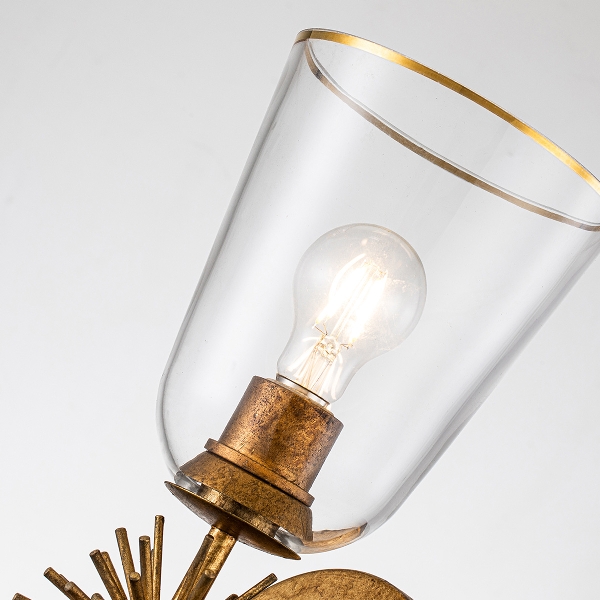 Staring 1 lt Wandleuchte - Distressed Gold der Firma Elstead