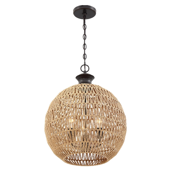 Quoizel Casablanca 3 lt Pendelleuchte - Palladian Bronze der Firma Elstead