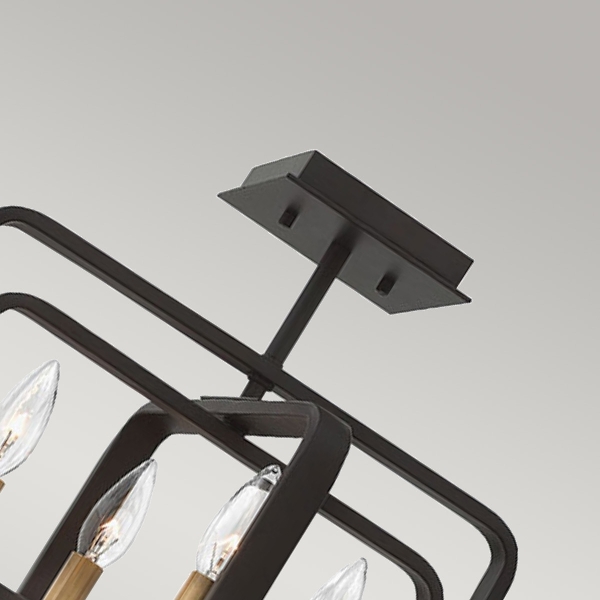 Quentin 4 Light Wide Pendant Kronleuchter - Buckeye Bronze der Firma Elstead