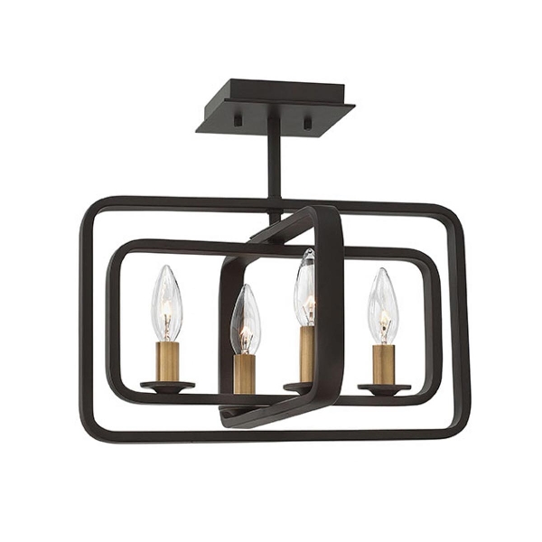 Quentin 4 Light Wide Pendant Kronleuchter - Buckeye Bronze der Firma Elstead