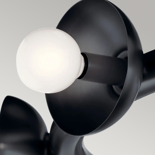 Palta 9 Licht Kronleuchter - Satin Schwarz der Firma Elstead