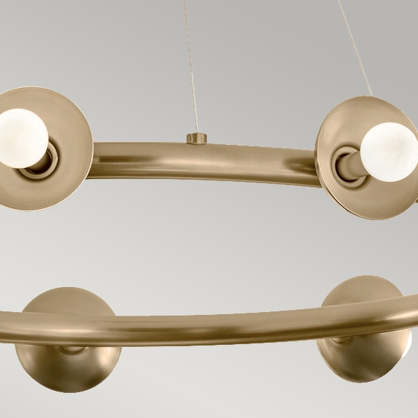 Palta 9 Licht Kronleuchter - Champagner Bronze der Firma Elstead