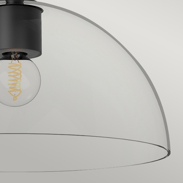 Alora Mood Jude 1 lt halbbündige Leuchte - Schwarz matt der Firma Elstead