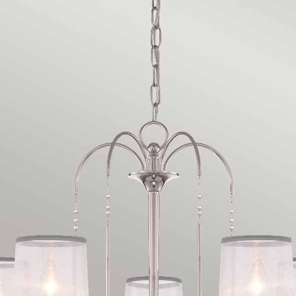 Whitney 5 Licht Kronleuchter - Imperial Silber der Firma Elstead