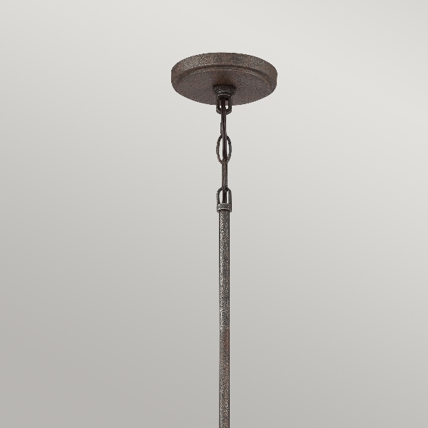 Wood Hollow Mini Pendelleuchte - Rustikales Schwarz der Firma Elstead