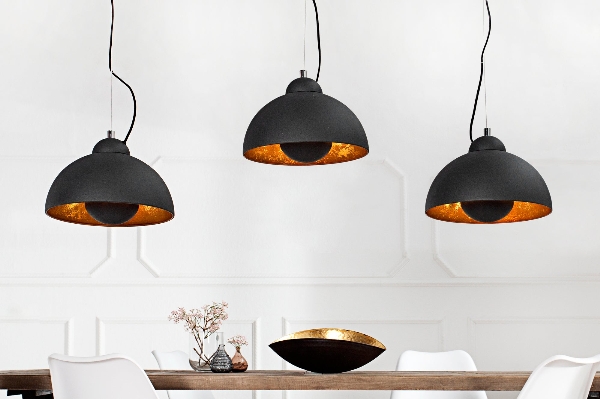 Hängeleuchte STUDIO 3s schwarz gold der Firma Casa Élite