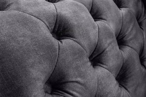 Recamiere CHESTERFIELD 170cm Samt grau der Firma Casa Élite
