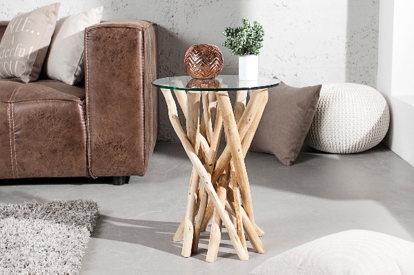 Table d’appoint DRIFTWOOD structure sans plateau en verre der Firma Casa Élite