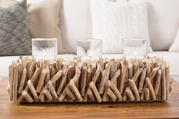 Kerzenhalter FOSSIL mit 3 Gläsern der Firma Casa Élite