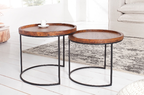 Beistelltisch MAKASSAR 2er Set der Firma Casa Élite