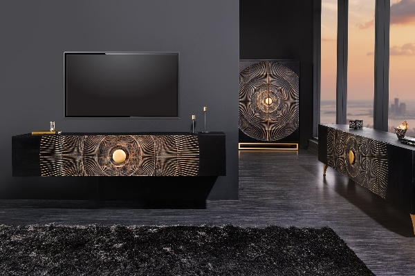 TV-Board GOLDEN SUNSET 3D 160 cm hängend der Firma Casa Élite