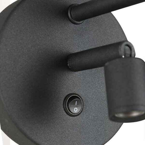 Wandleuchte Noor 1562ZW Schwarz der Firma Steinhauer