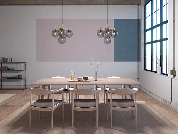 Gloria chandelier D500 brass/smoked glass E14 der Firma Belid Leuchten