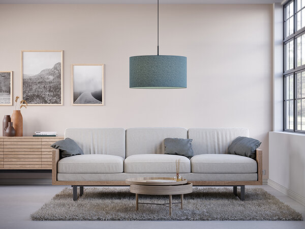 Soft pendant D570 blue wool E27 der Firma Belid Leuchten