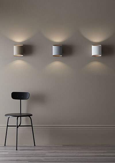 Sinne wall lamp sand structure/brass G9 der Firma Belid Leuchten