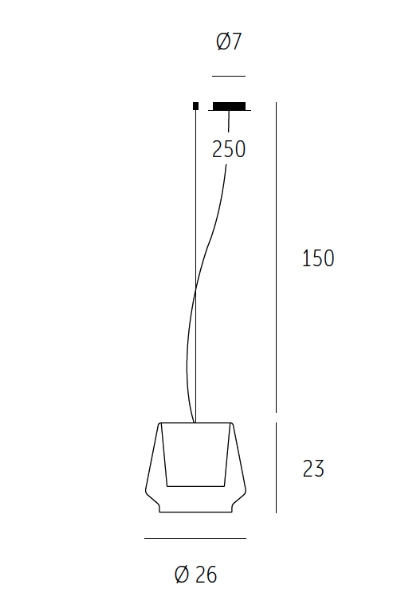 ALEVE Hängeleuchte Einzelpendel der Firma Casablanca Leuchten
