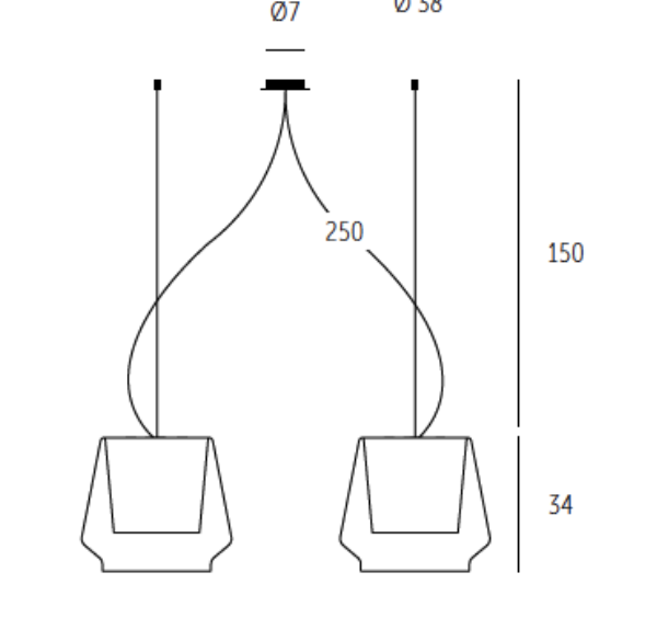 ALEVE Hängeleuchte Doppelpendel der Firma Casablanca Leuchten