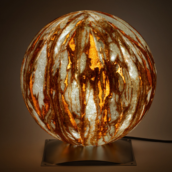 Kugelleuchte Sahara 40 cm mit Edelstahlfuß der Firma EPSTEIN Design Leuchten