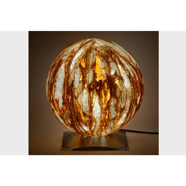 Kugelleuchte Sahara 50 cm mit Edelstahlfuß der Firma EPSTEIN Design Leuchten